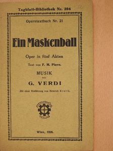 F. M. Piave - Ein Maskenball [antikvár]