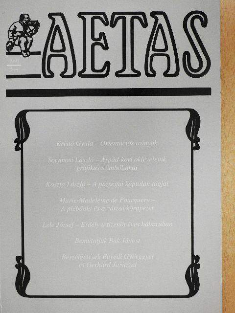 Balog Iván - Aetas 1991/3-4. [antikvár]