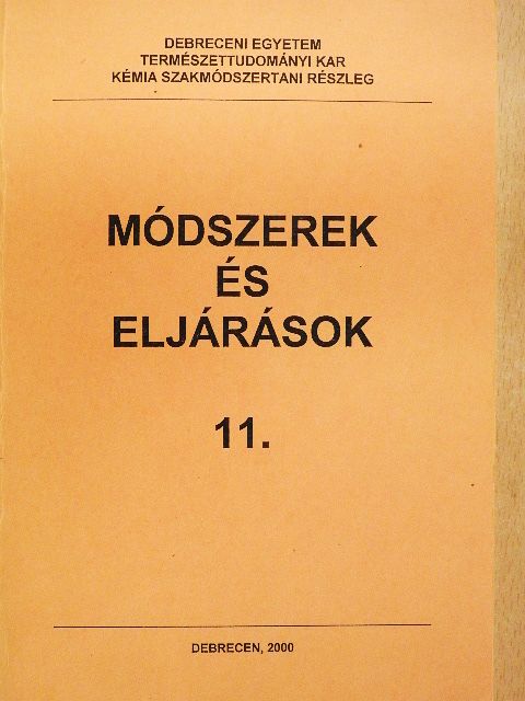 Dr. Tóth Zoltán - Módszerek és eljárások 11. [antikvár]