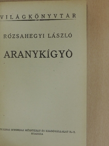 Rózsahegyi László - Aranykígyó [antikvár]