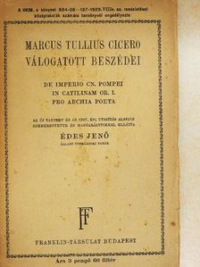 Marcus Tullius Cicero - Marcus Tullius Cicero válogatott beszédei [antikvár]