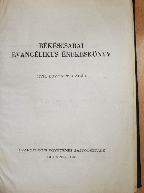 Békéscsabai evangélikus énekeskönyv [antikvár]