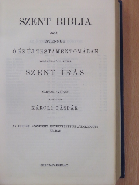 Szent Biblia [antikvár]