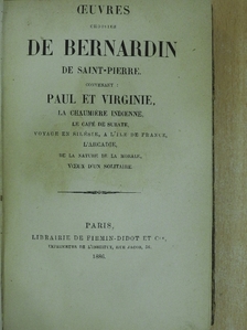 Bernardin de Saint-Pierre - Oeuvres choisies de Bernardin de Saint-Pierre [antikvár]