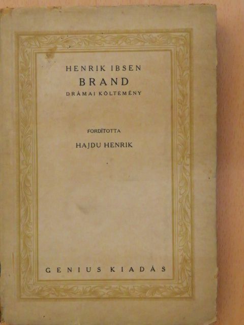 Henrik Ibsen - Brand [antikvár]