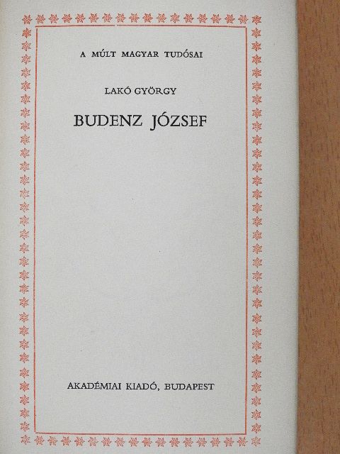 Lakó György - Budenz József [antikvár]