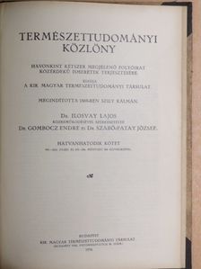 Dr. Kollarits Jenő - Természettudományi Közlöny 1934. január-december [antikvár]
