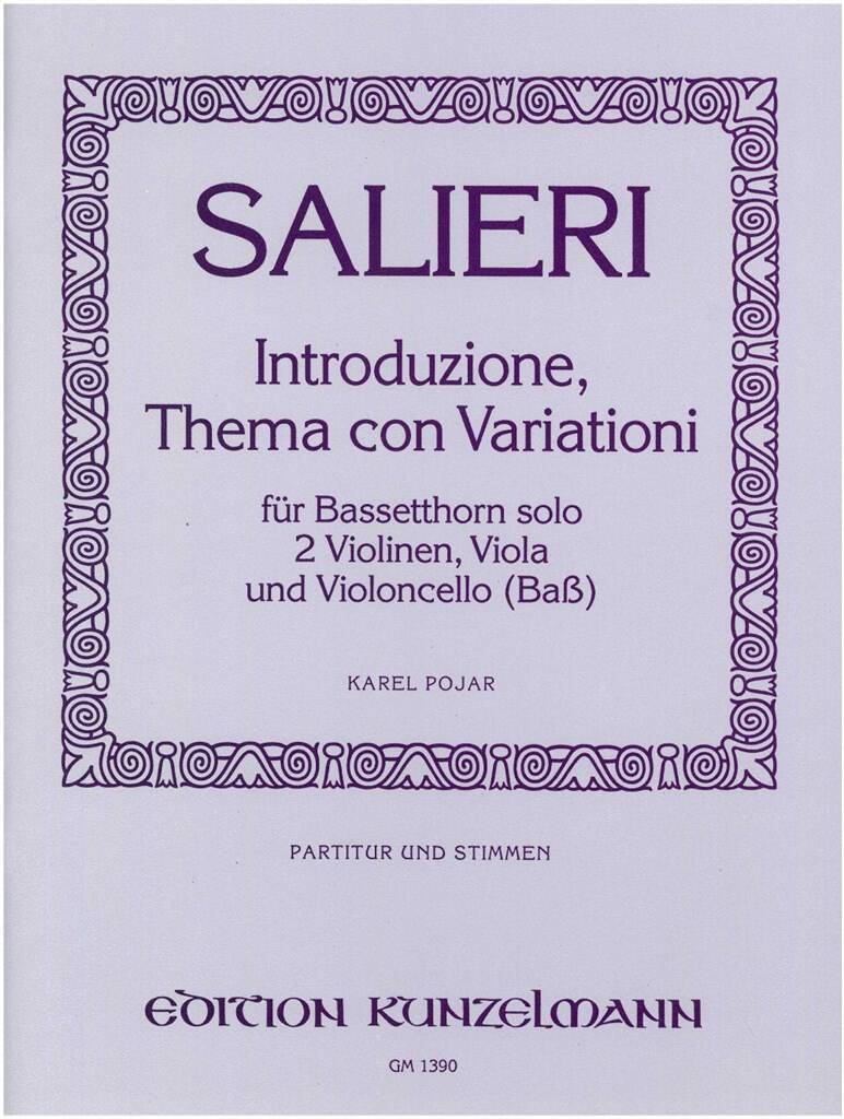 SALIERI - INTRODUZIONE, THEMA CON VARIATIONI PARTITUR UND STIMMEN (KAREL POJAR)