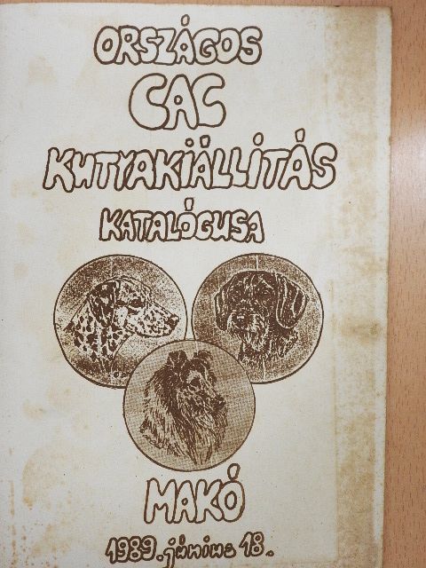 Országos CAC Kutyakiállítás katalógusa [antikvár]