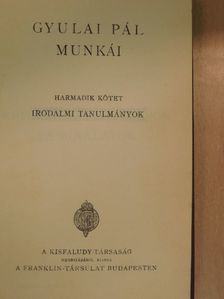 Gyulai Pál - Gyulai Pál munkái III. [antikvár]