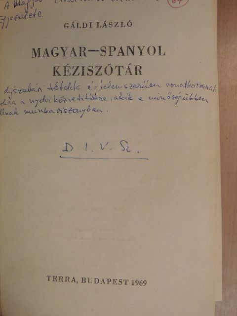 Gáldi László - Magyar-spanyol kéziszótár [antikvár]
