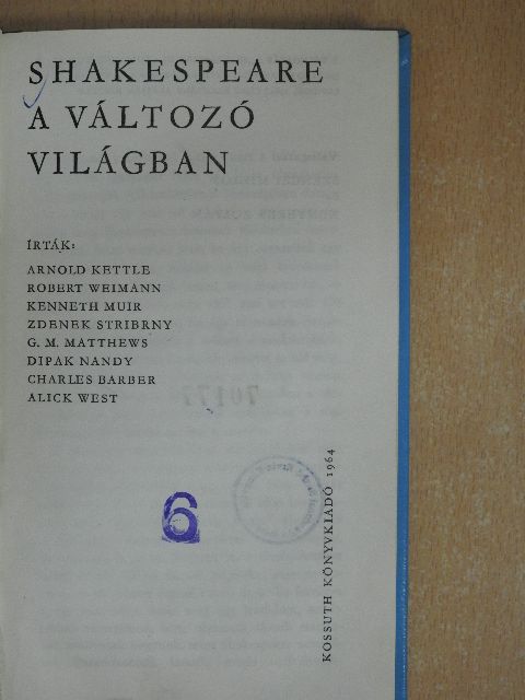 Alick West - Shakespeare a változó világban [antikvár]