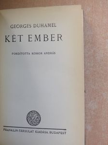 Georges Duhamel - Két ember [antikvár]
