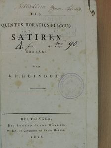 Quintus Horatius Flaccus - Satiren [antikvár]