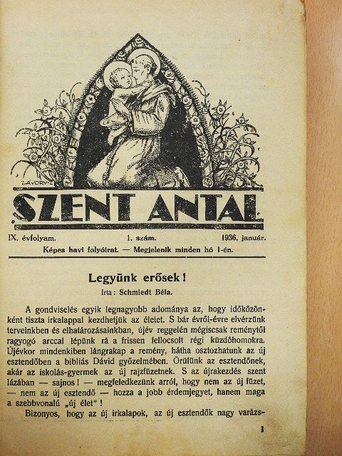 Kinizsi Andor - Szent Antal 1936. (nem teljes évfolyam) [antikvár]