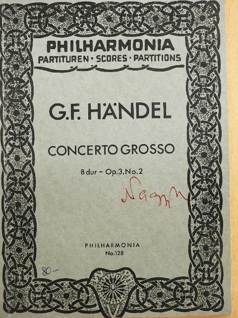 G. F. Händel - Concerto Grosso [antikvár]