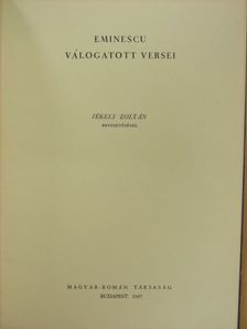 Jékely Zoltán - Eminescu válogatott versei [antikvár]
