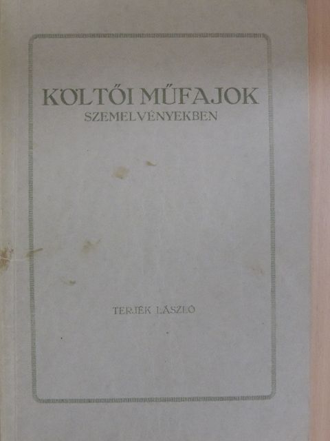Ady Endre - Költői műfajok [antikvár]