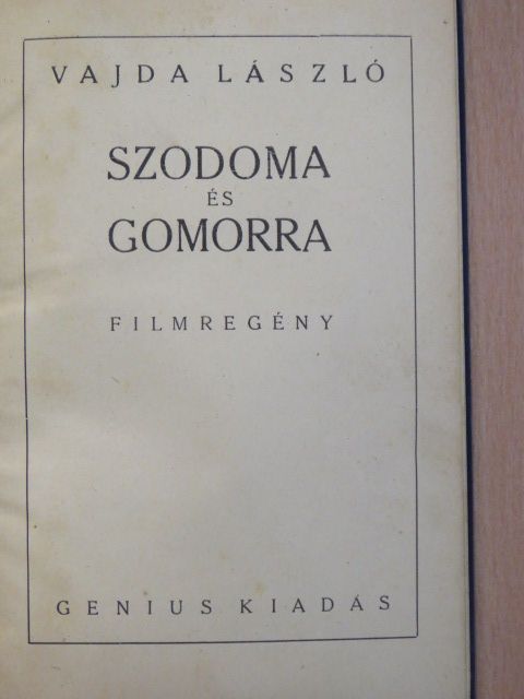 Vajda László - Szodoma és Gomorra [antikvár]