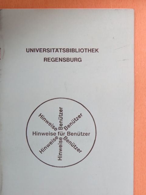 Universitätsbibliothek Regensburg [antikvár]