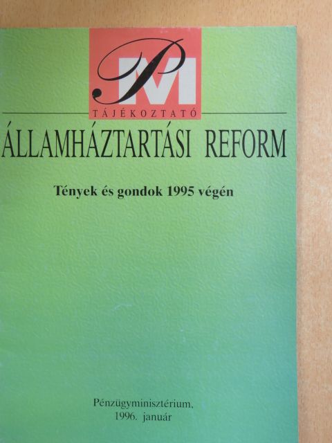 Dr. Hetényi István - Államháztartási reform [antikvár]