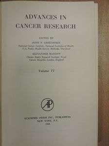 R. Daudel - Advances in Cancer Research 4. [antikvár]