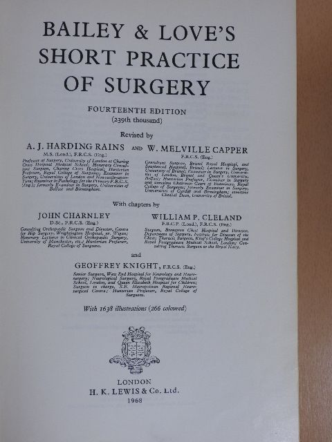 Geoffrey Knight - Bailey & Love's Short Practice of Surgery [antikvár]