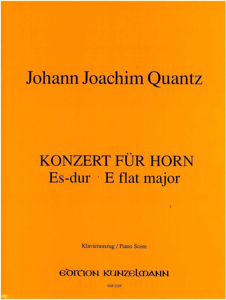 QUANTZ, JOHANN JOACHIM - KONZERT FÜR HORN ES-DUR KLAVIERAUSZUG (DELIUS/MÁRIÁSSY)