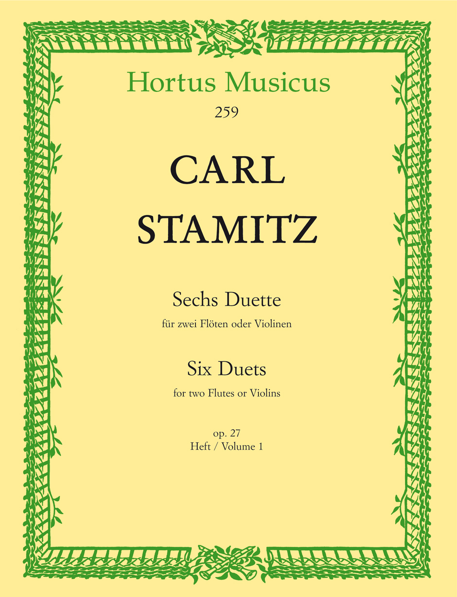 STAMITZ, CARL - SECHS DUETTE FÜR ZWEI FLÖTEN ODER VIOLINEN, OP. 27, HEFT 1