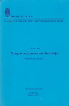 DR. KÓSA CSABA - Nyugvó rendszerek mechanikája [antikvár]