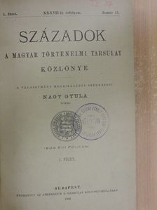 Áldásy Antal - Századok 1903/1-10. [antikvár]