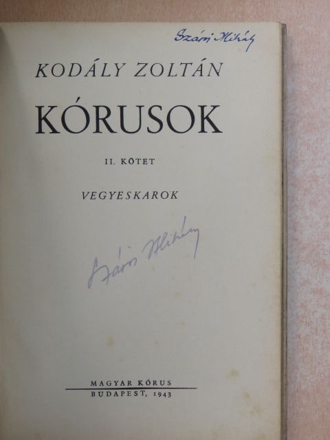 Kodály Zoltán - Kórusok II. [antikvár]