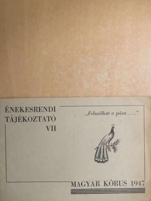 Énekesrendi tájékoztató VII. [antikvár]