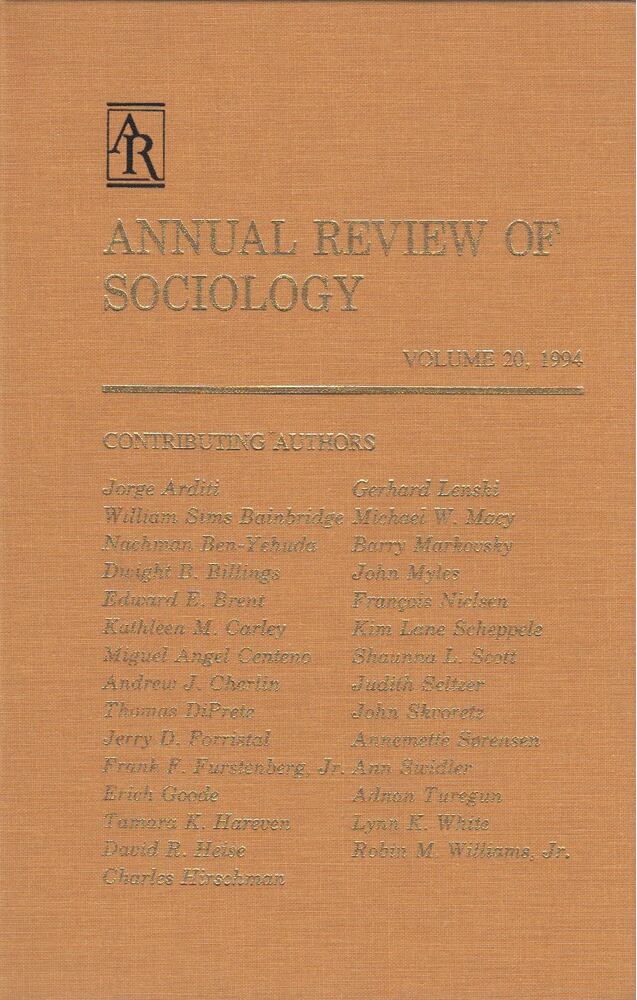 John Hagan - Annual Review of Sociology Volume 20. 1994. [antikvár]