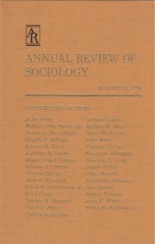 John Hagan - Annual Review of Sociology Volume 20. 1994. [antikvár]