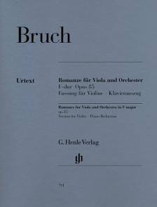 BRUCH - ROMANZE FÜR VIOLA UND ORCHESTER F-DUR OP.85 FÜR VIOLINE UND KLAVIER URTEXT