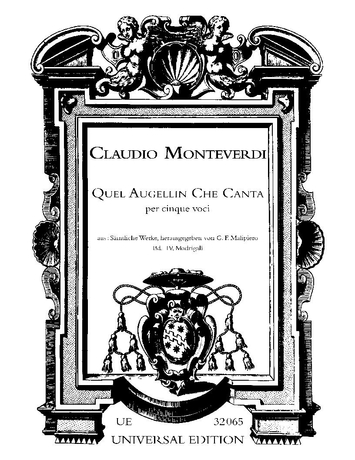 MONTEVERDI, CLAUDIO - QUEL AUGELLIN CHE CANTA PER CINQUE VOCI