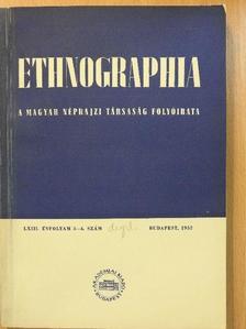 Bakó Ferenc - Ethnographia 1952/3-4. [antikvár]