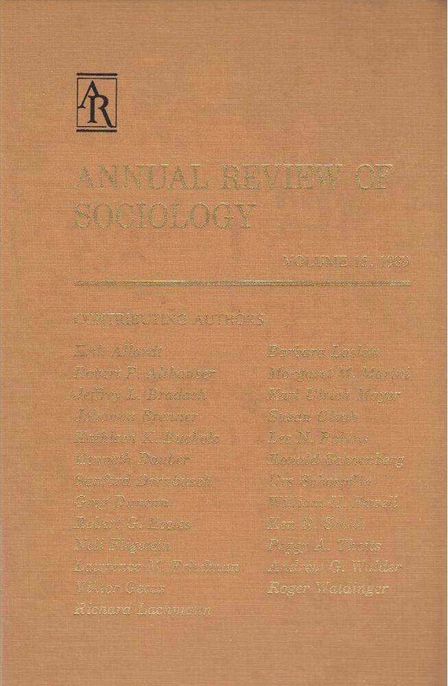 W. Richard Scott - Annual Review of Sociology Volume 15. 1989 [antikvár]