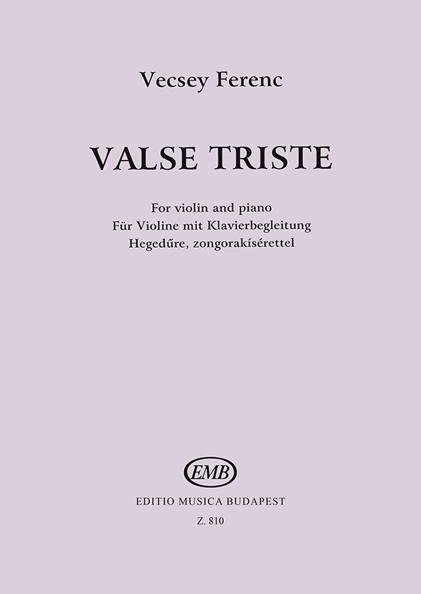 VECSEY FERENC - VALSE TRISTE HEGEDŰRE,ZONGORAKÍSÉRETTEL
