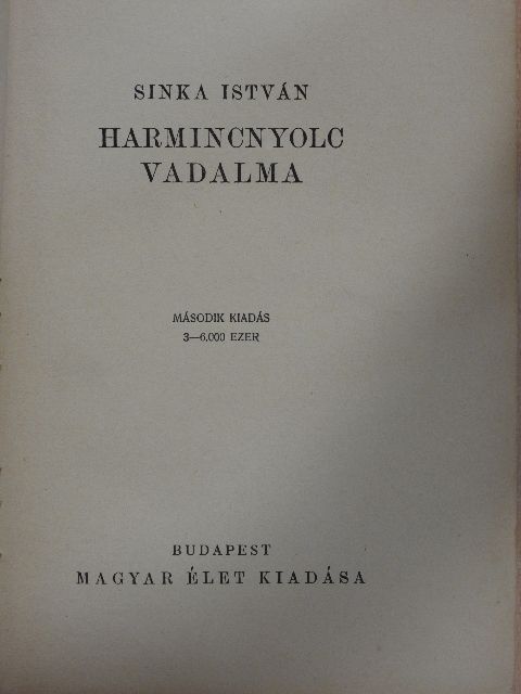 Sinka István - Harmincnyolc vadalma [antikvár]