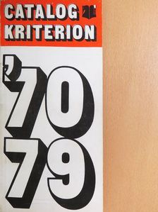 Kriterion katalógus 1970-1979 [antikvár]