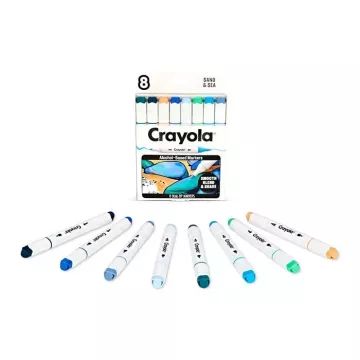 Crayola: Art Markers - Homok és tenger színű filctollkészlet, 8 db-os