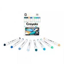 Crayola: Art Markers - Homok és tenger színű filctollkészlet, 8 db-os
