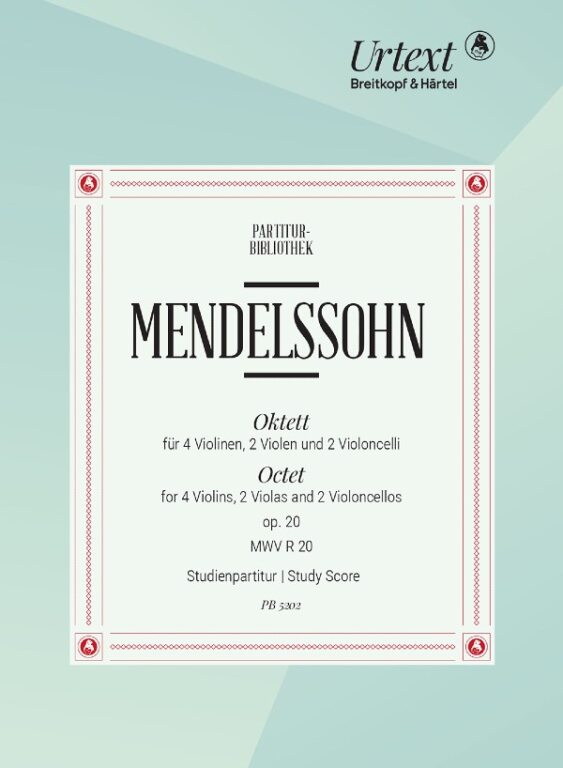 MENDELSSOHN - OKTETT FÜR VIER VIOLINEN, ZWEI VIOLEN UND ZWEI VIOLONCELLI OP.20 PARTITUR