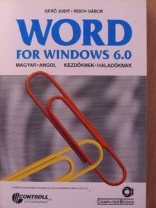 Gerő Judit - Word for Windows 6.0 [antikvár]