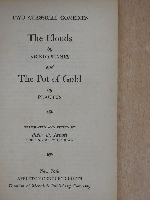 Aristophanes - The Clouds and The Pot of Gold [antikvár]