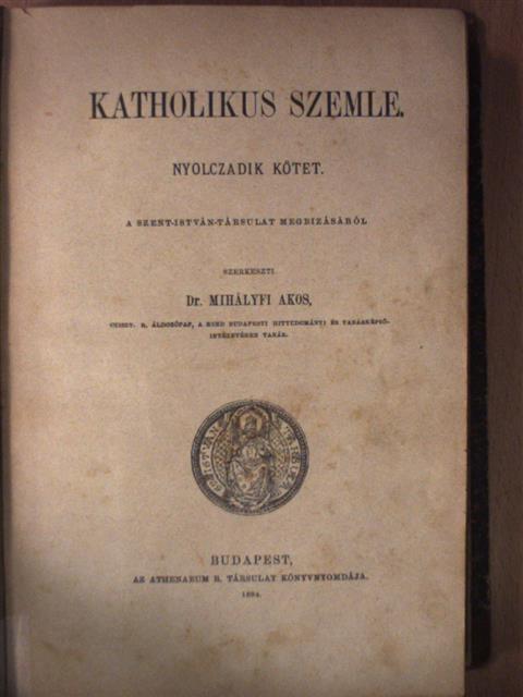 Cyprián - Katholikus Szemle 1894/1-5. [antikvár]