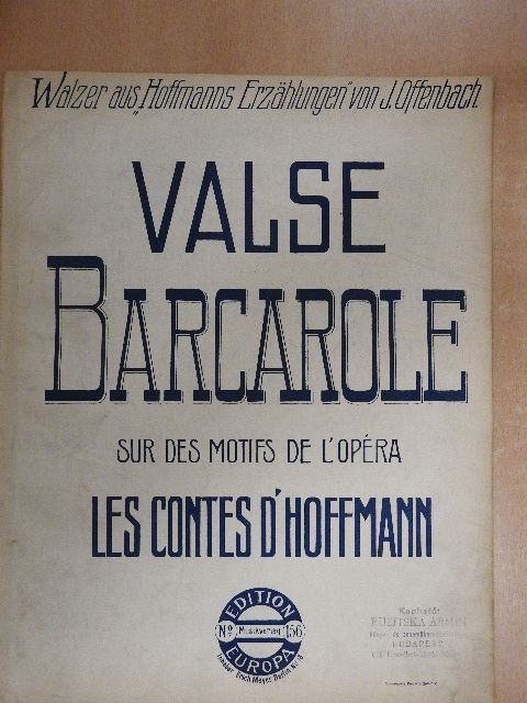 J. Offenbach - Valse Barcarole [antikvár]
