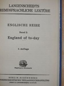England of to-day [antikvár]